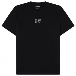 KnowledgeCottonApparel-WaterIsLifeRegSingJersey-T-shirtmaatLzwart