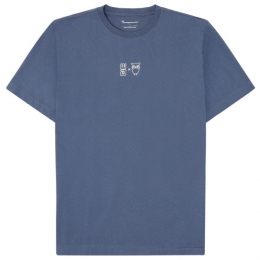 KnowledgeCottonApparel-WaterIsLifeRegSingJersey-T-shirtmaatMblauw