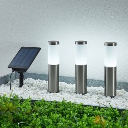 LindbyLexianeLEDlampenopzonne-energiesetvan3roestvrijstaal