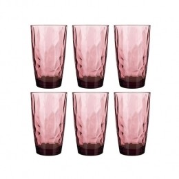 BormioliRoccoLongdrinkglazenDiamond-Paars-470ml-6stuks