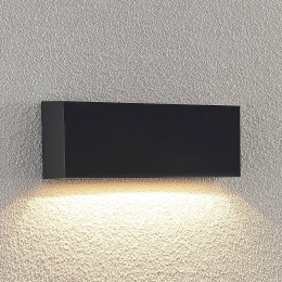 LindbyLEDbuitenwandlampJarte24cmdowngrijsIP65