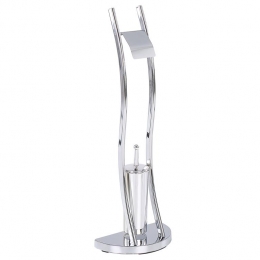 Beliani-SOACHA-Toiletrolenborstelhouder-Zilver-Staal