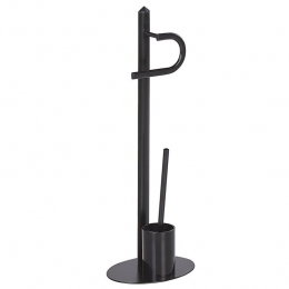 Beliani-SARTO-Toiletrolenborstelhouder-Zwart-Staal