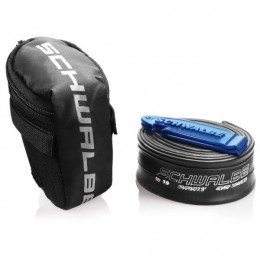 Schwalbe-SaddleBaginclSV1326andTireLevers-Fietstasmaat26x150-240-inclSV13Tubeand2xTireLezwart