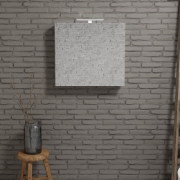 ZaroBeamSpiegelkast80x70x16cmwitmarmer