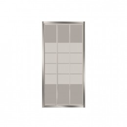NisdeurVMGoAvis80x185cmSchuifdeur4mmVeiligheidsglasMetStrokenChroom