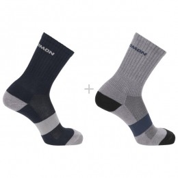 Salomon-EvasionCrew2-Pack-Multifunctionelesokkenmaat39-41grijs
