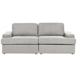 Beliani-ALLA-Driezitsbank-Lichtgrijs-Polyester