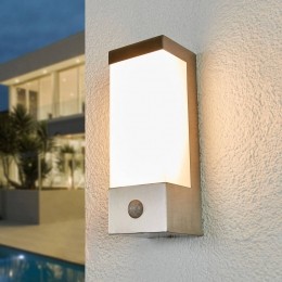 LindbyLEDbuitenwandlampSeverina25cmsensorstaal