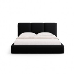 WindsorCoHorizonBedframemetOpbergvak-200x200cm-Fluweel-Zwart