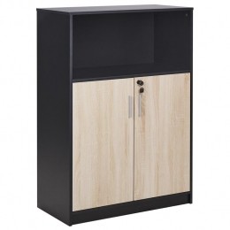 Beliani-ZEHNA-Sideboard-LichthoutZwart-Vezelplaat
