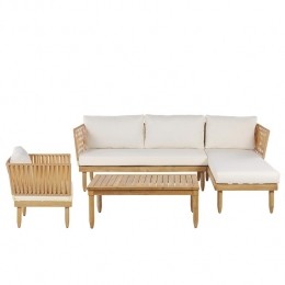 Beliani-CREMONA-Loungesetvoor4-LichtehoutkleurCreme-Acaciahout