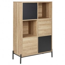 Beliani-MOINES-Boekenkast-Lichtehoutkleur-MDF