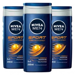 3xNiveaMenSportDouchegel250ml
