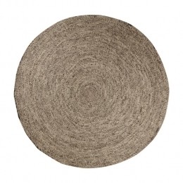 Interieur05WollenvloerkleedRondGapoGrijsGemeleerd180cm