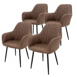 Setvan4eetkamerstoelenEmiliakunstleerML-Design