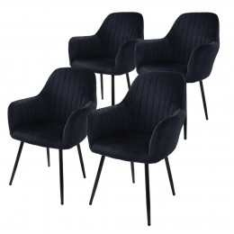 Setvan4eetkamerstoelenLaylavelvetML-Design