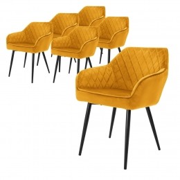 Setvan6eetkamerstoelenAminovelvetML-Design