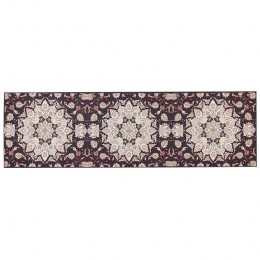 Beliani-ARITAS-Lopertapijt-ZwartBeige-60x200cm-Polyester