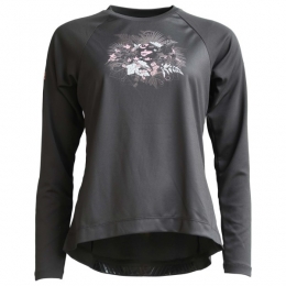 Zimtstern-WomensBraapzShirtPrintLS-FietsshirtmaatSgrijszwart