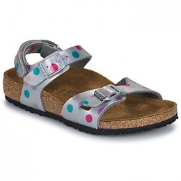 SandalenBIRKENSTOCKRioASKidsBFElecMetallicSilverDots
