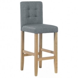 Beliani-MADISON-Barkruk-Grijs-Polyester