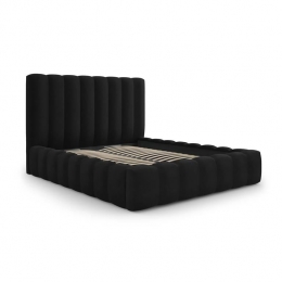 MiloCasaBedframeGinametOpbergruimte-140x200cm-Fluweel-Zwart