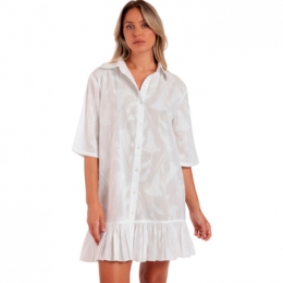 PareoAdmasStrandtuniekmethalvemouwenenknoopsluitingTextureFlowers