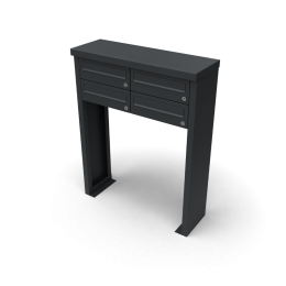 Multiboxbrievenbus2breed2hoogzwart-Geroba
