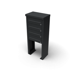 Multiboxbrievenbus1breed4hoogzwart-Geroba