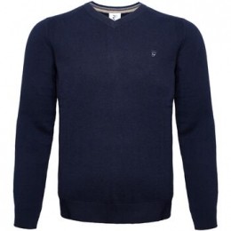 SweaterR2AmsterdamR2TruiV-HalsMerinowolNavy