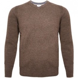 SweaterR2AmsterdamR2TruiV-HalsMerinowolTaupe