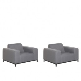 Beliani-ROVIGO-Fauteuil-Grijs-Polyester