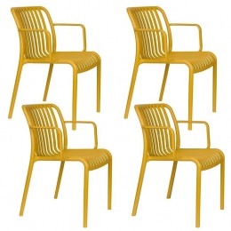 HousecraftLivingManteTuinstoelenGeel-Setvan4