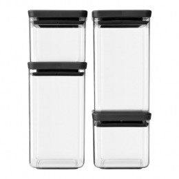 BrabantiaTastyStapelbareVoorraadbusSetvan4-2x07en2x16L-DarkGrey