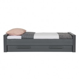 WooodDennisBed90x200cm-Donkergrijs