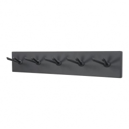 SpinderDesignPullWandkapstok-10Haken-Zwart