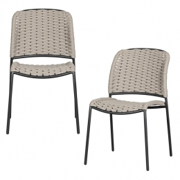 WOOODTakuTuinstoelZonderArmleuning-Polyester-Zand-Setvan2