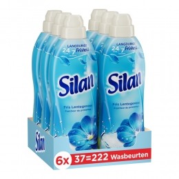 6xSilanWasverzachterFrisLentegevoel37Wasbeurten851ml