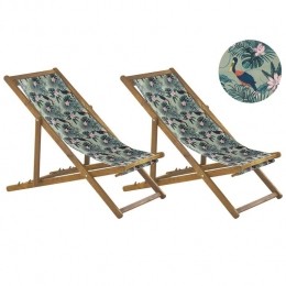 Beliani-ANZIO-Strandstoelsetvan2-LichthoutPelikaan-Polyester