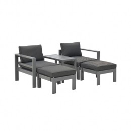 GardenImpressionsRigabalkonloungeset5-delig-grijs