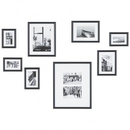 Beliani-GARANGO-Fotolijst-Zwart-StaandLiggend-MDF