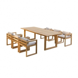 Tikamoon-TuinsetinteakhoutenstofNoah6stoelen