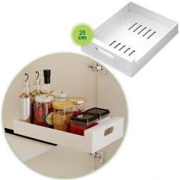 XIVADAKeukenkastorganizer-Schuiflade-Aluminium-25cm-Wit