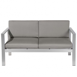 Beliani-SALERNO-Tuinbank-Donkergrijs-Aluminium