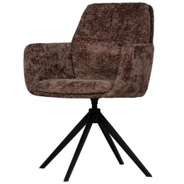 WOOODGrantEetkamerstoel-Chenille-Coffee-85x60x63