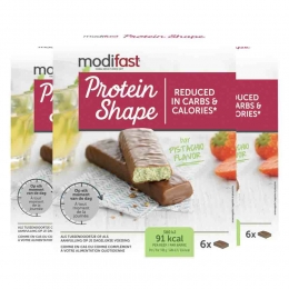 3xModifastProteinShapeReepChocolade-Pistache6x27gr