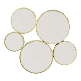 LOFT42BubblesLargeWandspiegel-Goud-Metaal-82x70x3