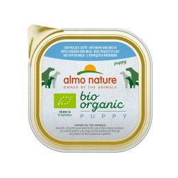 18xAlmoNatureBioOrganicPuppyHondenvoerKipenMelk300gr
