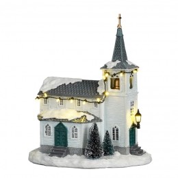 Woodenchurchbatteryoperatedl20xb14xh225cm-Luville